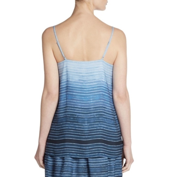 Vince Ombre Silk Stripe Camisole Top, French Blue - Picture 2 of 2